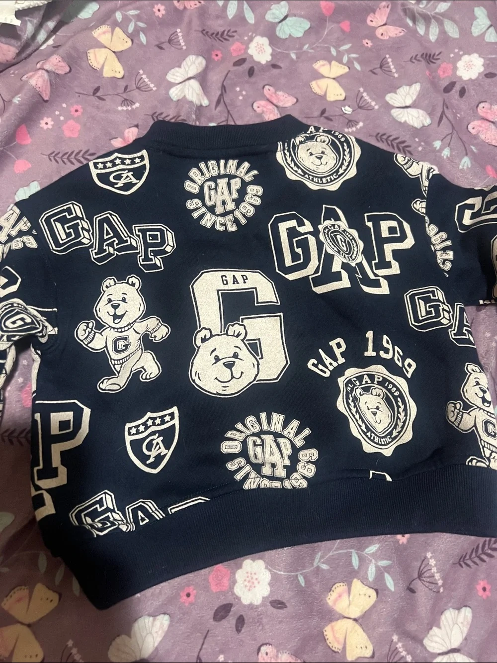 GAP Navy and White Logo Patch Kids Sweatshirt
